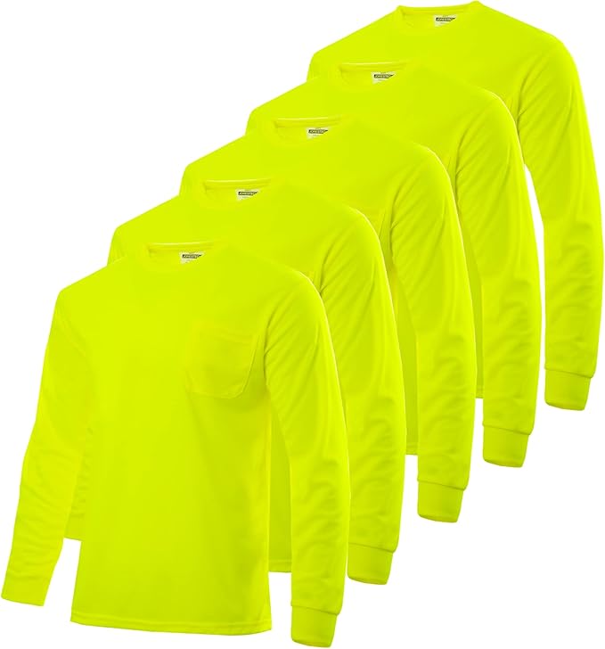 Everyday Work Safety Shirt – Lightweight, Breathable & Ideal for Outdoor Activity (5-Pack)