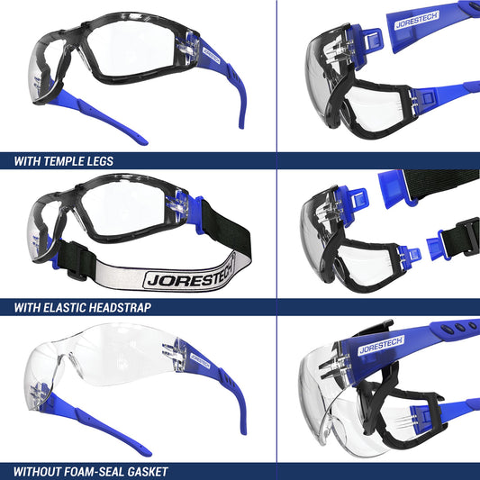3-in-1 Convertible Safety Glasses & Goggles – Maximum Protection & Comfort