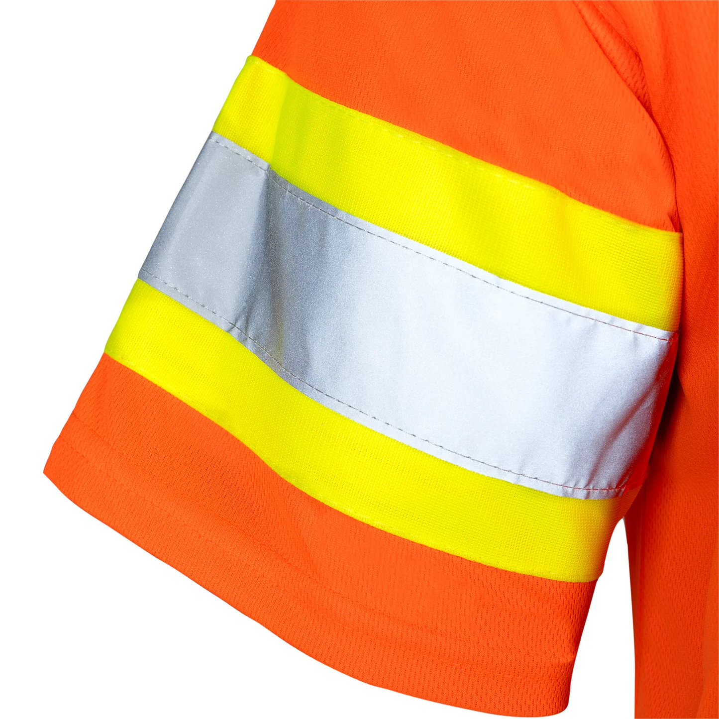 High-Visibility Reflective Safety Shirt – ANSI/ISEA Compliant, Two-Tone Reflective, and Breathable (5-Pack)