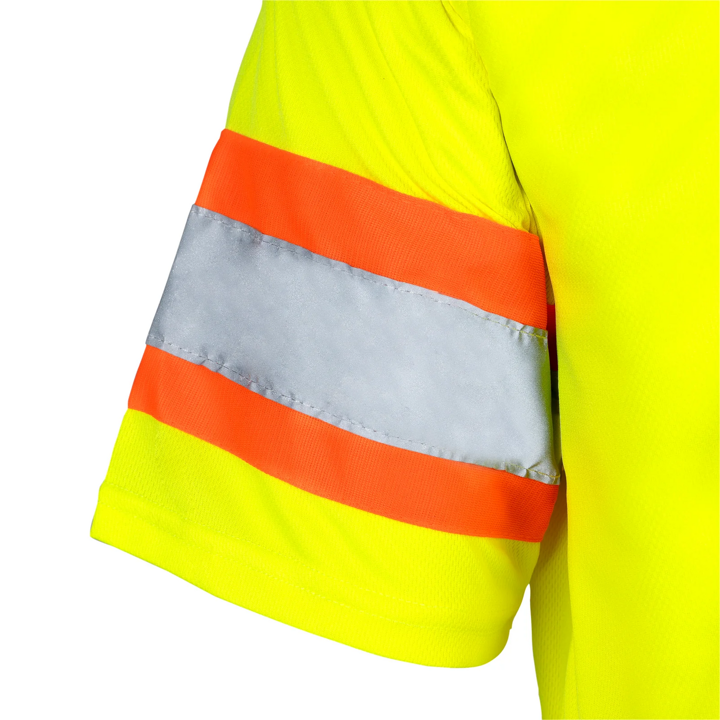 High-Visibility Reflective Safety Shirt – ANSI/ISEA Compliant, Two-Tone Reflective, and Breathable (5-Pack)