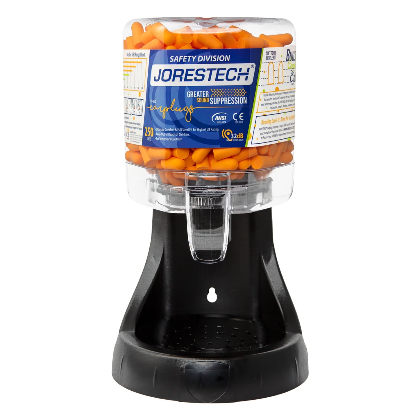 250-Pair Earplug Dispenser – Wall-Mountable & ANSI-Certified Hearing Protection