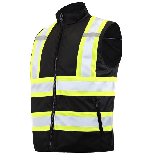 X on the Back Reversible Insulated Safety Vest – ANSI Certified, Weatherproof & Stylish