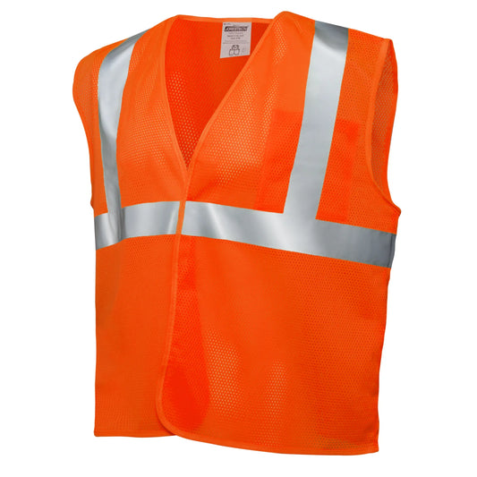 Customizable Orange High-Visibility Safety Vest – ANSI Class 2, Reflective & Durable