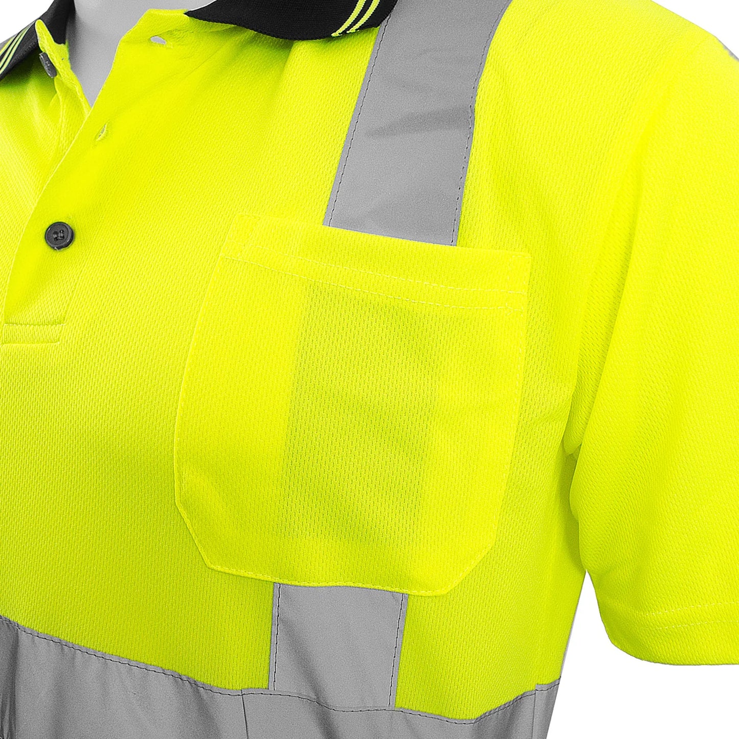 High-Visibility Reflective Polo Shirt: Stylish, Comfortable, and ANSI Compliant for Safety