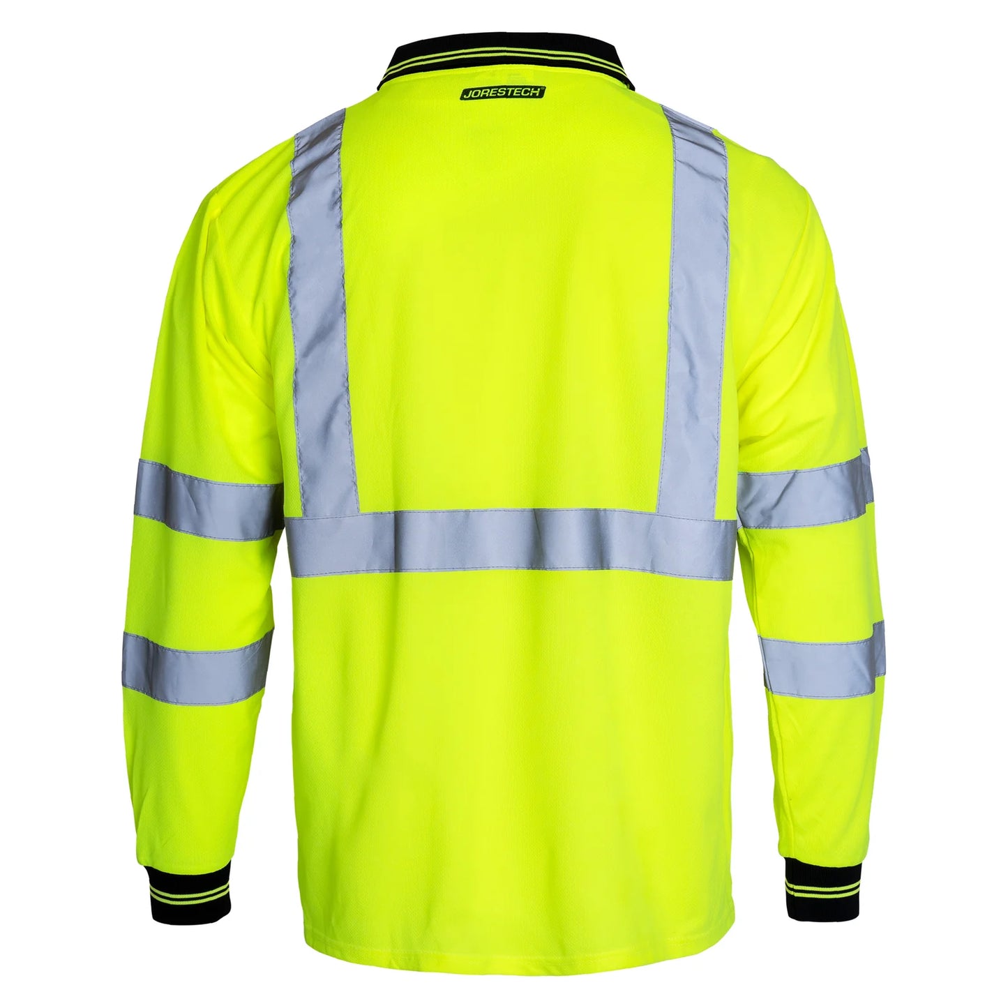 High-Vis Reflective Long-Sleeve Safety Polo Shirt – ANSI Compliant, Breathable,