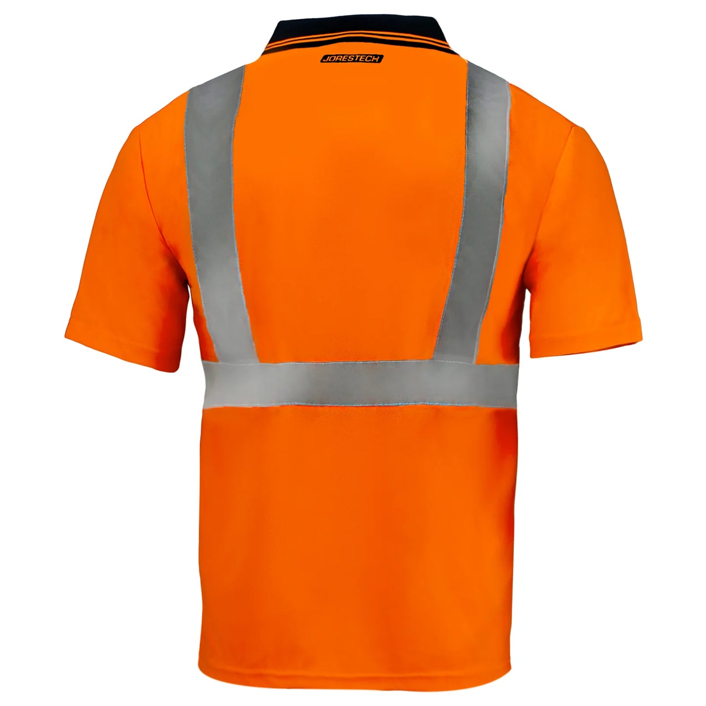 High-Visibility Reflective Short Sleeve Work Safety Polo Shirt
