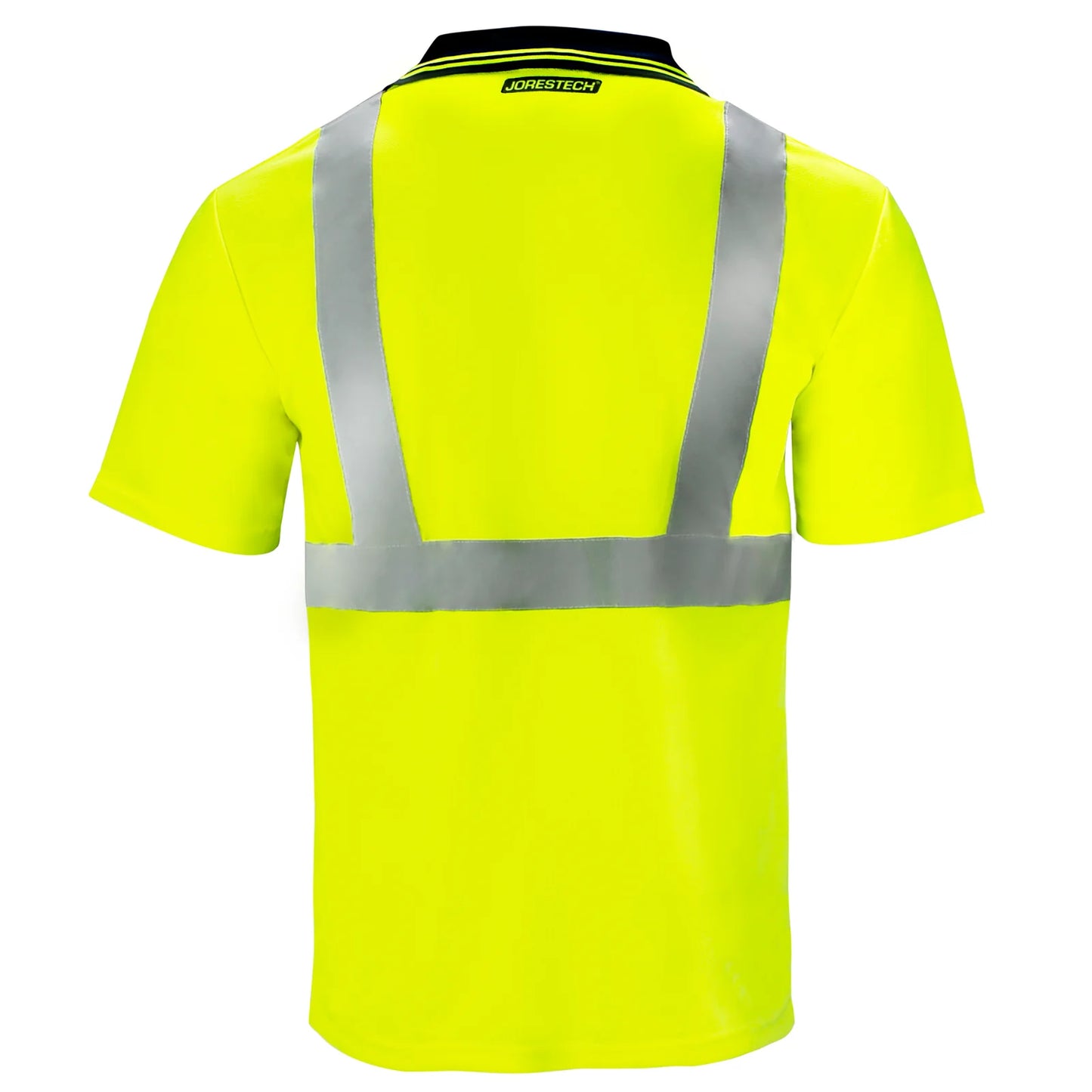 High-Visibility Reflective Short Sleeve Work Safety Polo Shirt