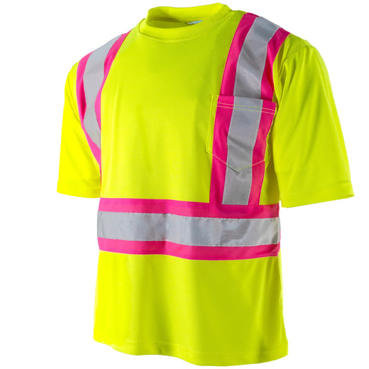 High-Visibility Reflective Safety Shirt – ANSI/ISEA 107-2020 Certified (5-Pack)