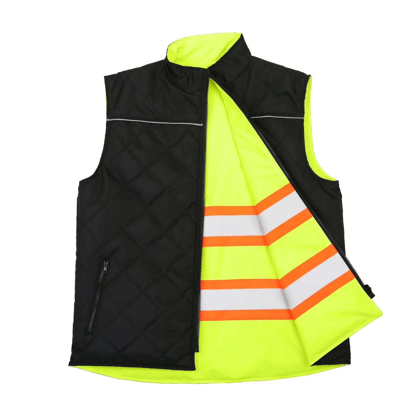 Reversible Insulated Safety Vest – ANSI Certified, Waterproof & Stylish