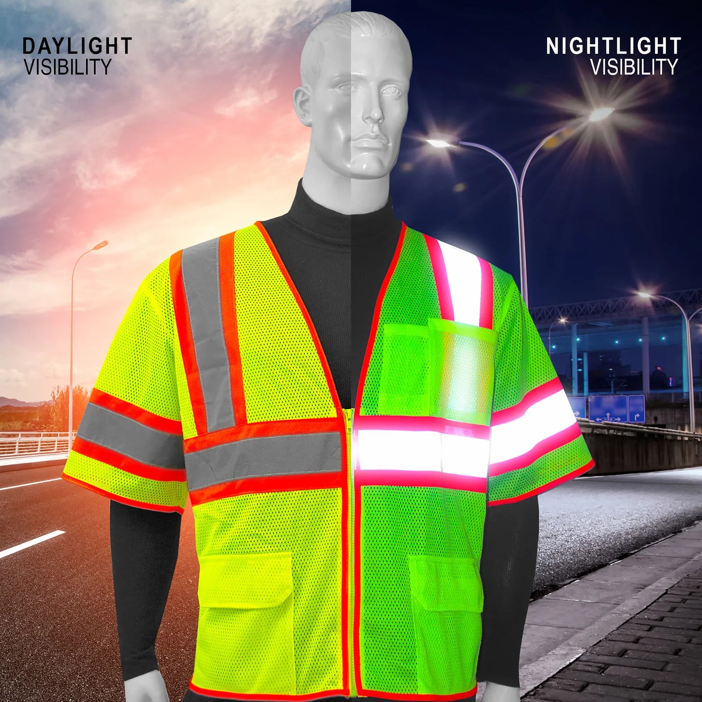 ANSI Class 3 Reflective Safety Vest – High-Visibility, Durable & Functional