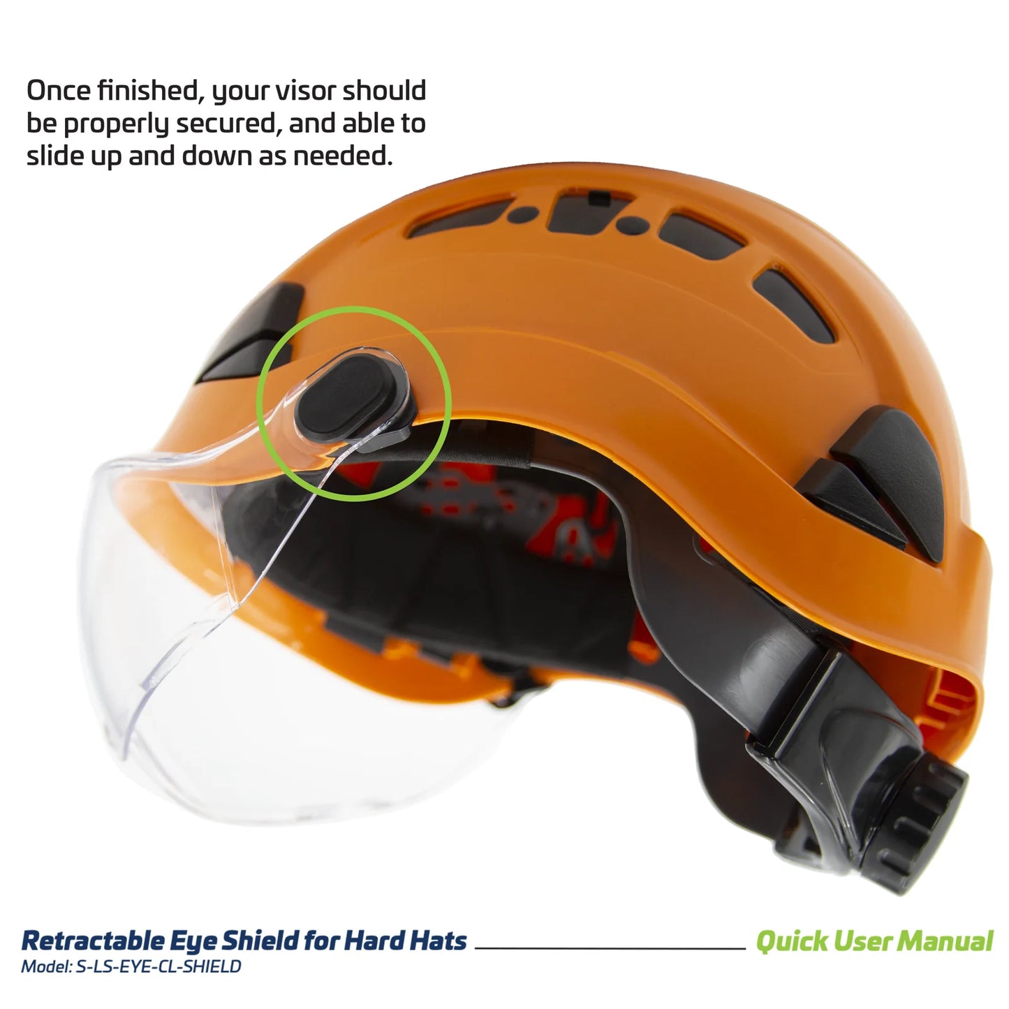 Retractable Hard Hat Eye Shield – Durable, Comfortable & Easy to Install