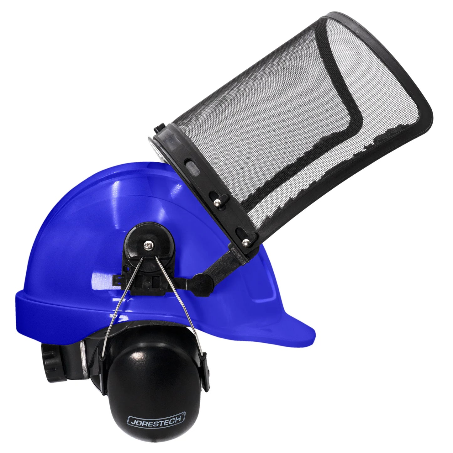 All-in-One Safety Combo – Hard Hat with Face Shield and Black Earmuffs for Full Protection