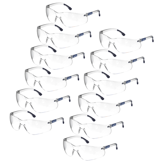 High-Impact with Rubber Temple Ends Safety Glasses for All-Day Comfort