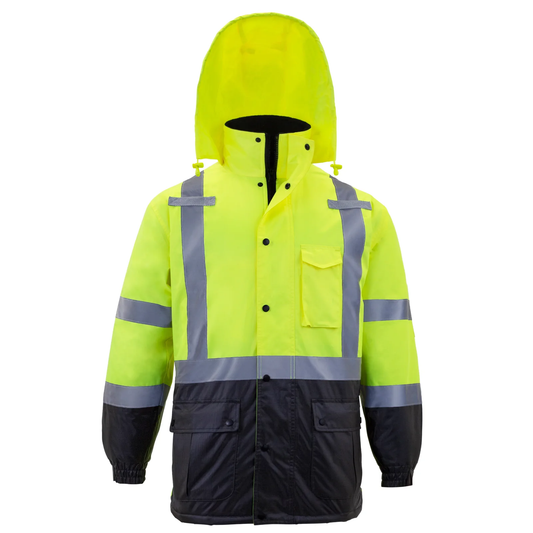 ANSI Class 3 High-Visibility Parka Jacket – Waterproof, Insulated & Reflective