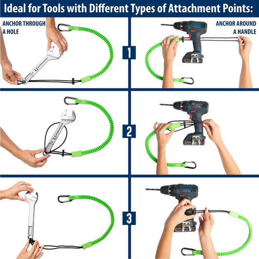 Shock-Absorbing Tool Tether Lanyard – Secure & Durable Drop Prevention