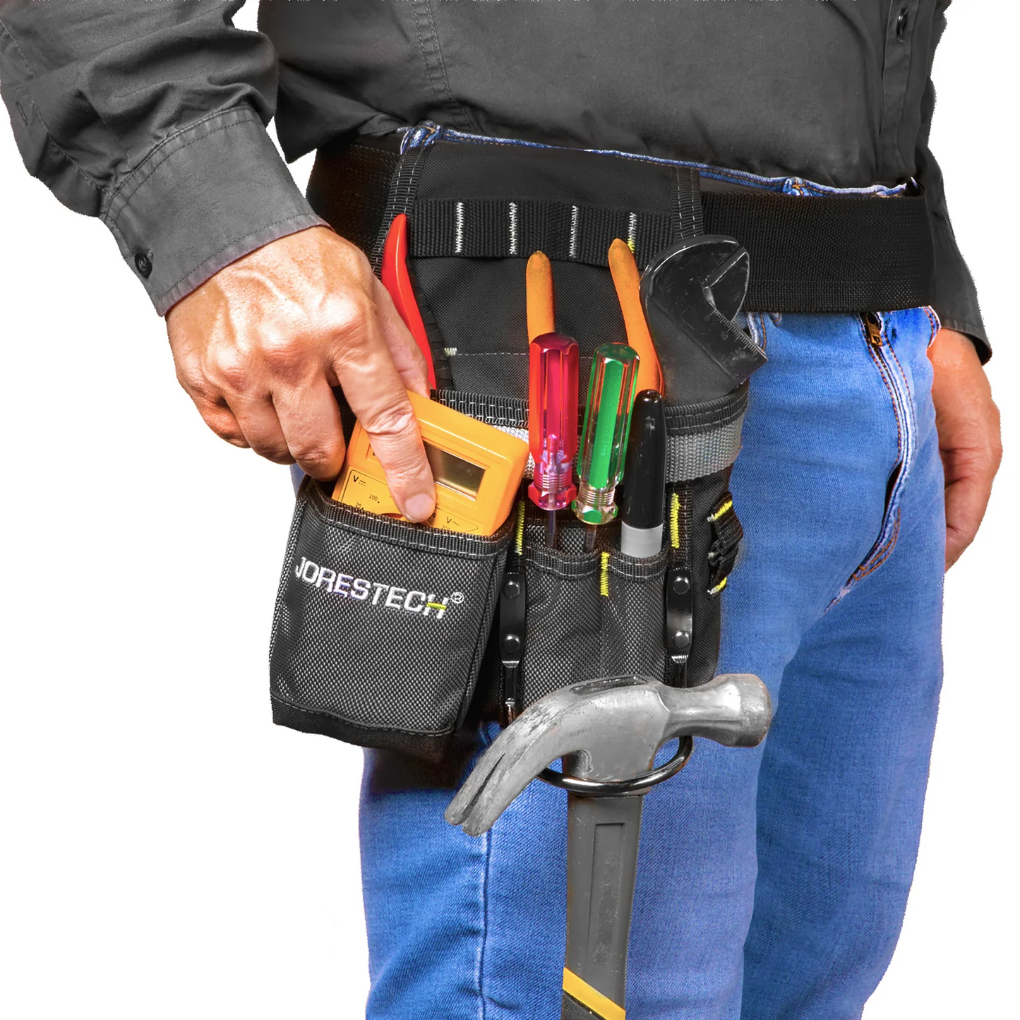 Heavy-Duty Tool Belt with Adjustable Strap – Multi-Pocket Tool Pouch for Organized Storage