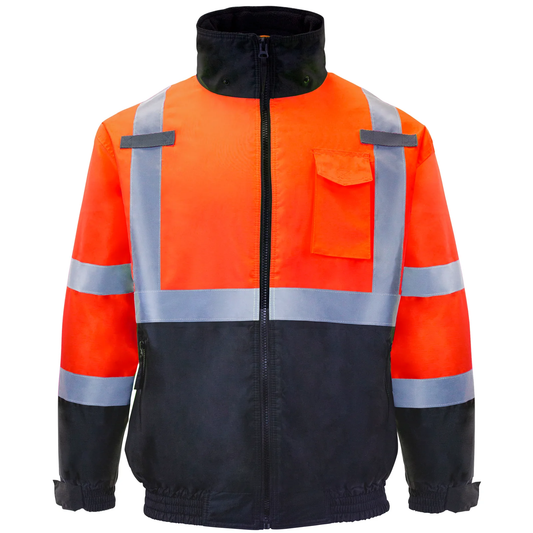 ANSI Class 3 High-Visibility Safety Jacket – Insulated, Waterproof & Reflective