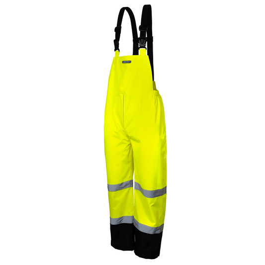 High-Visibility Waterproof Safety Overall Pants – ANSI Class E, Reflective & Durable