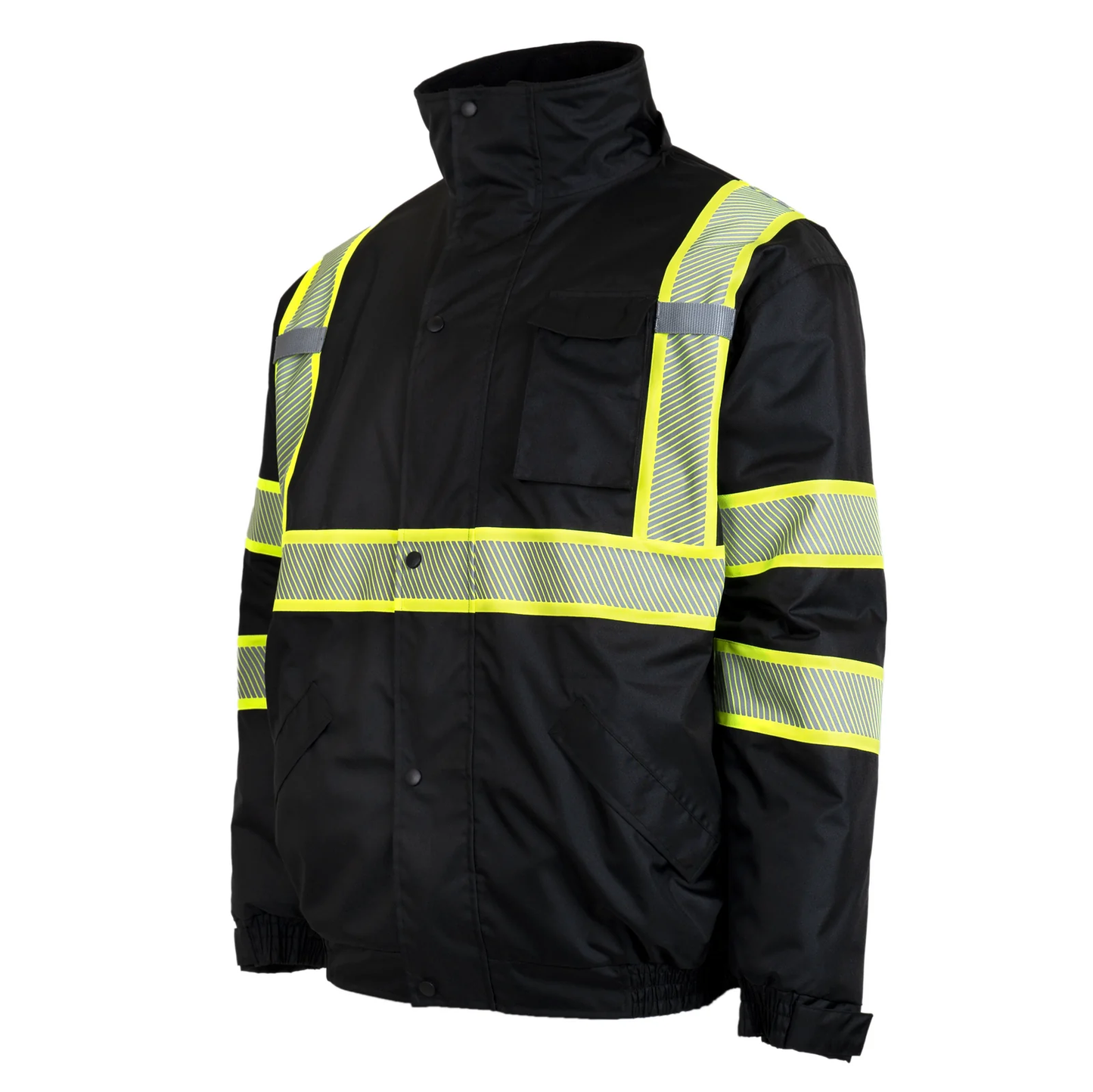 ANSI Class 3 High-Visibility Safety Jacket – Fleece-Lined, Waterproof & Reflective