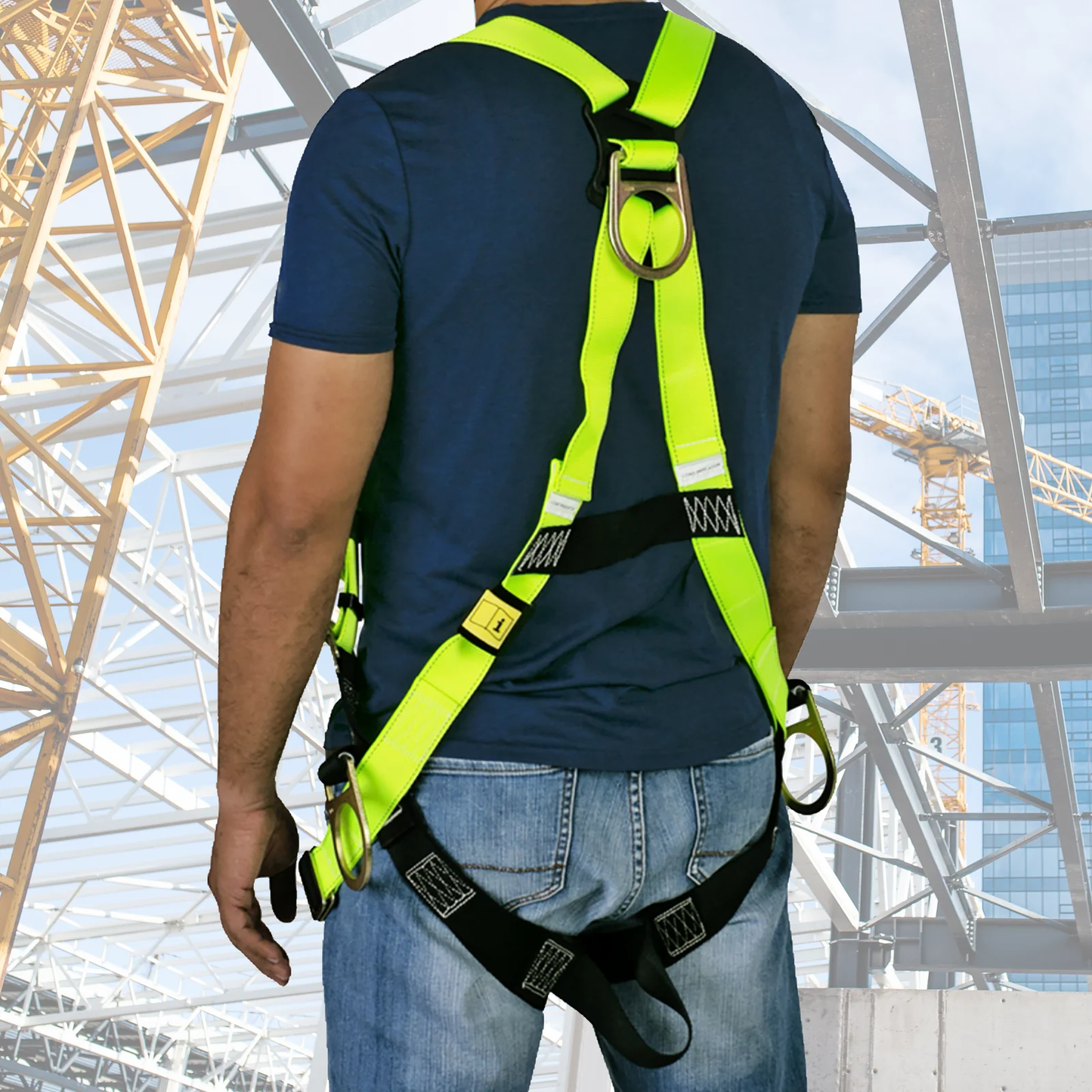 3D Ring High-Visibility Full-Body Safety Harness 03 – ANSI Z359.11-2014 Certified Fall Protection