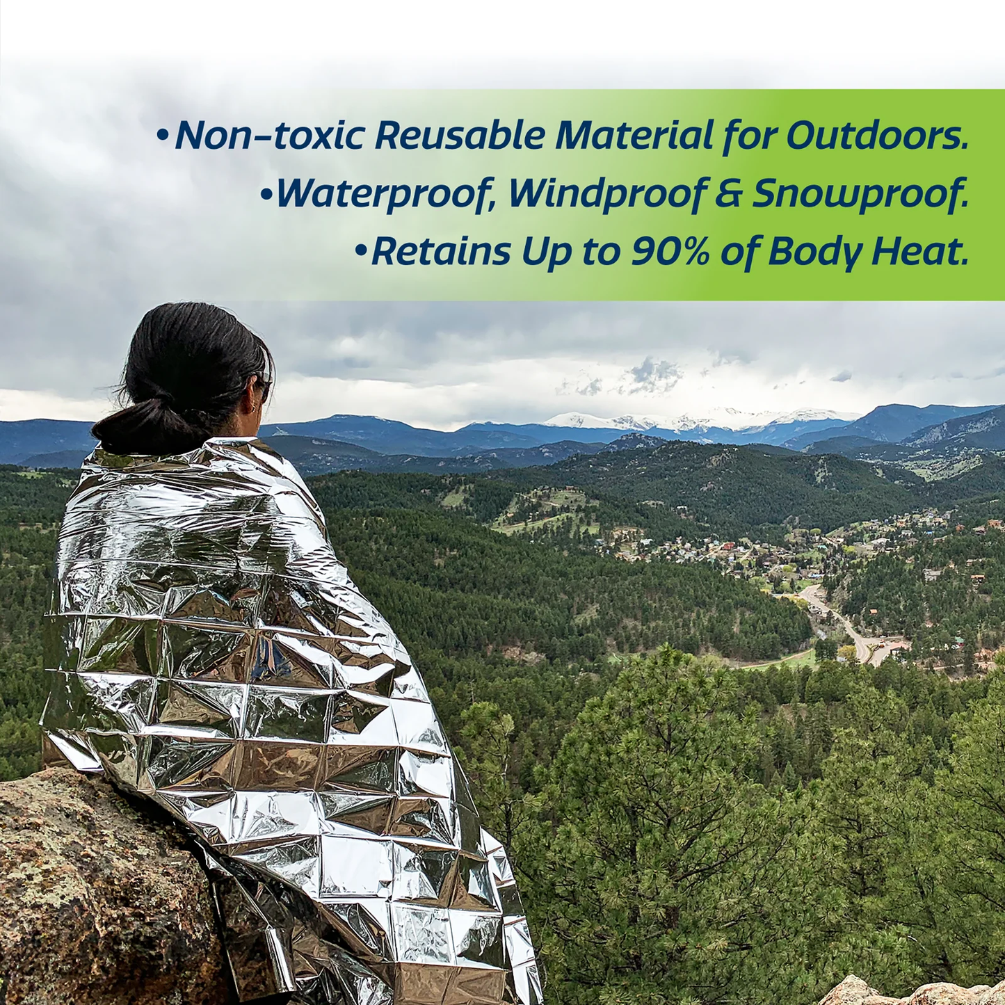 Emergency Thermal Blankets – 5-Pack, Compact, Lightweight & Weatherproof