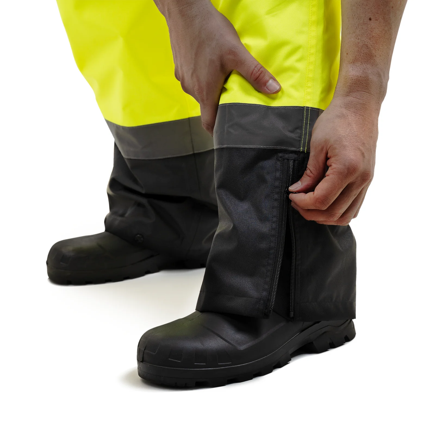High-Visibility Waterproof Safety Overall Pants – ANSI Class E, Reflective & Durable
