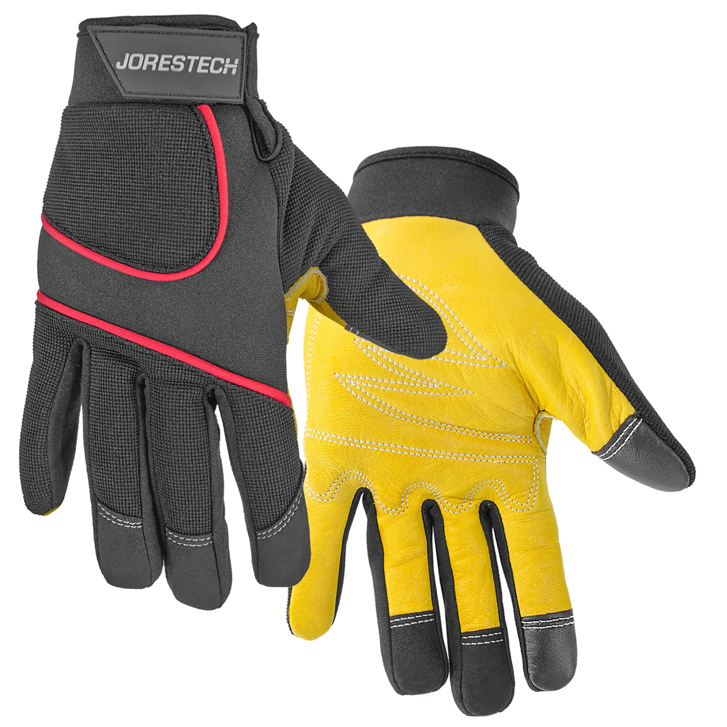 Touchscreen Safety Work Gloves – Leather Palms, Durable & Breathable