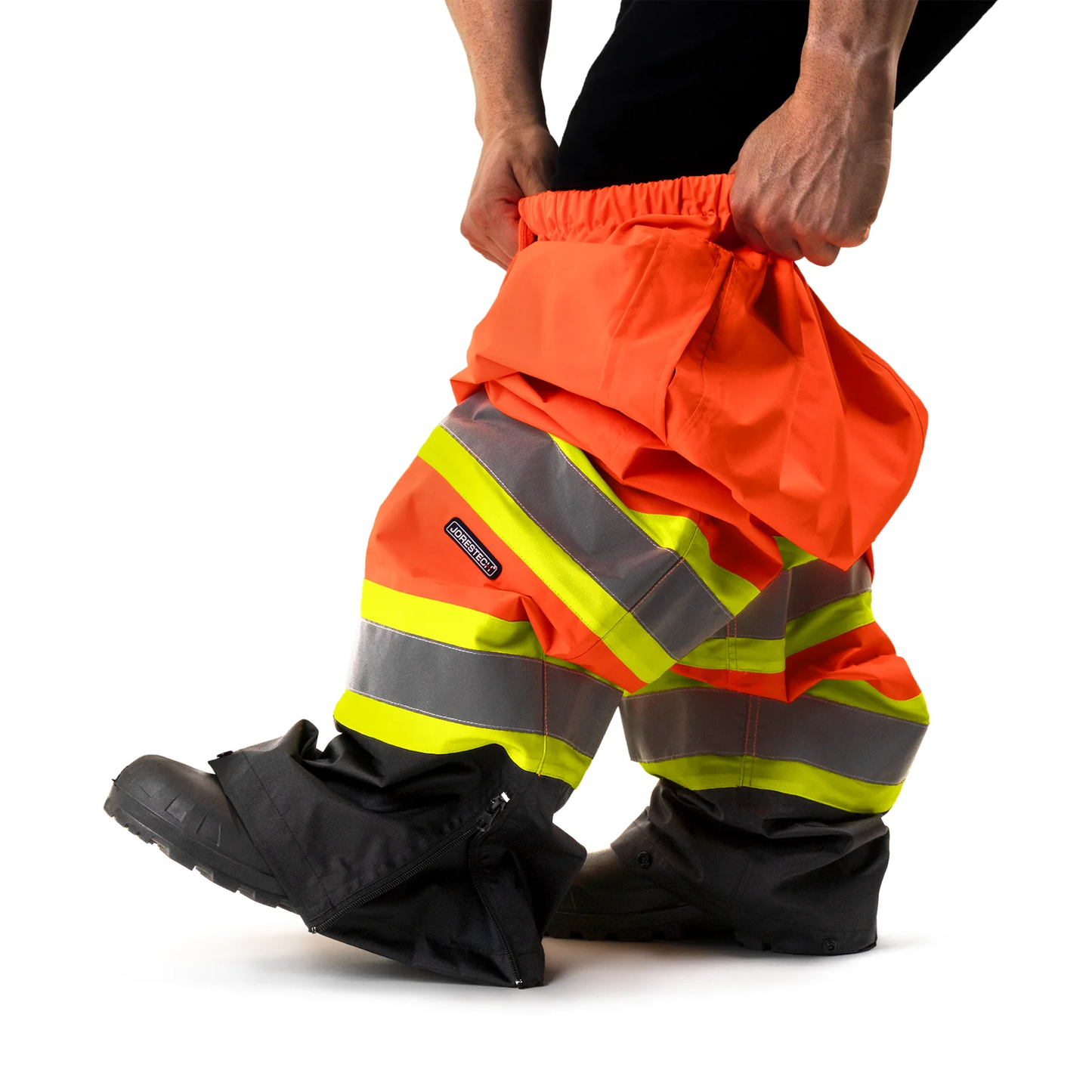 High-Visibility Two-Tone Waterproof Safety Pants – ANSI Class E, Wind & Rain Resistant