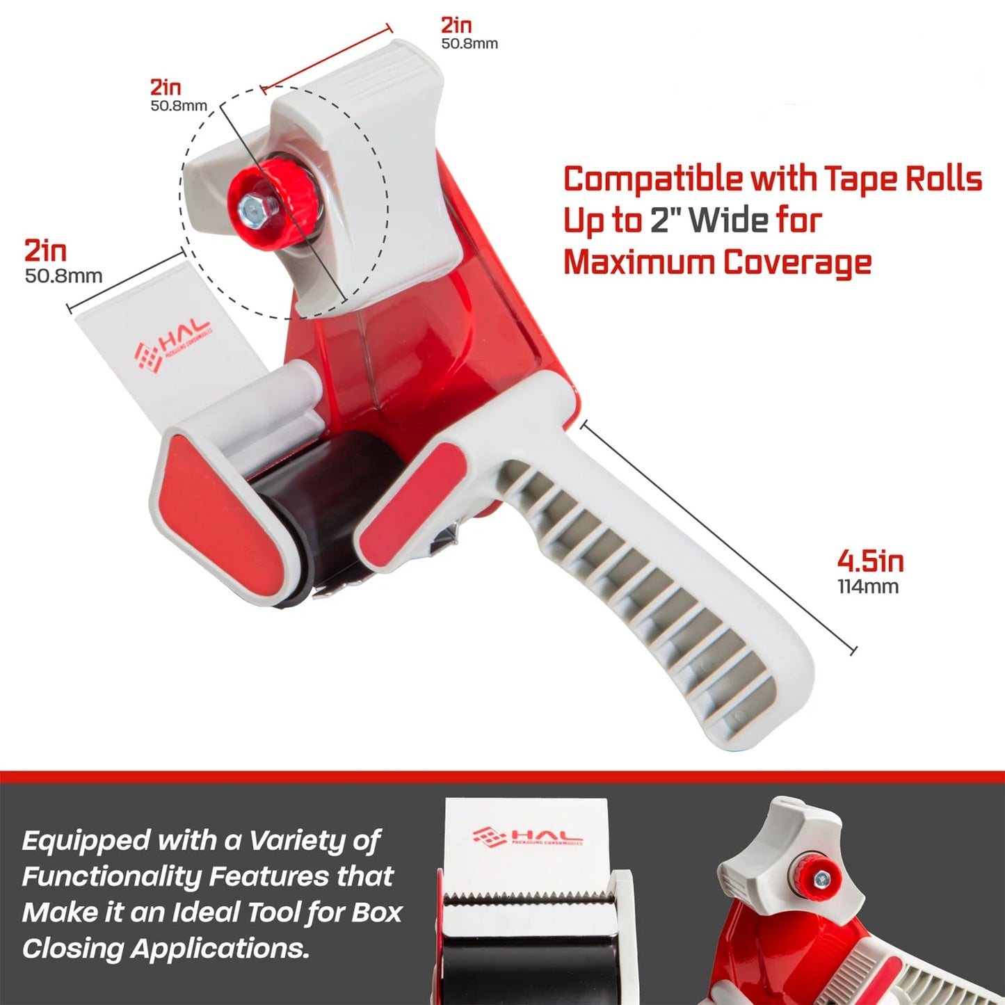 2-Inch Handheld Packaging Tape Dispenser
