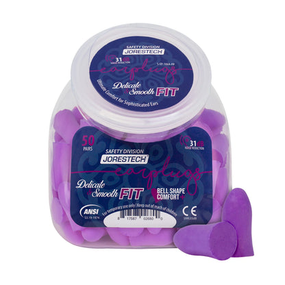 Ultra-Comfortable Bell-Shaped Foam Earplugs – 31dB NRR, ANSI-Certified