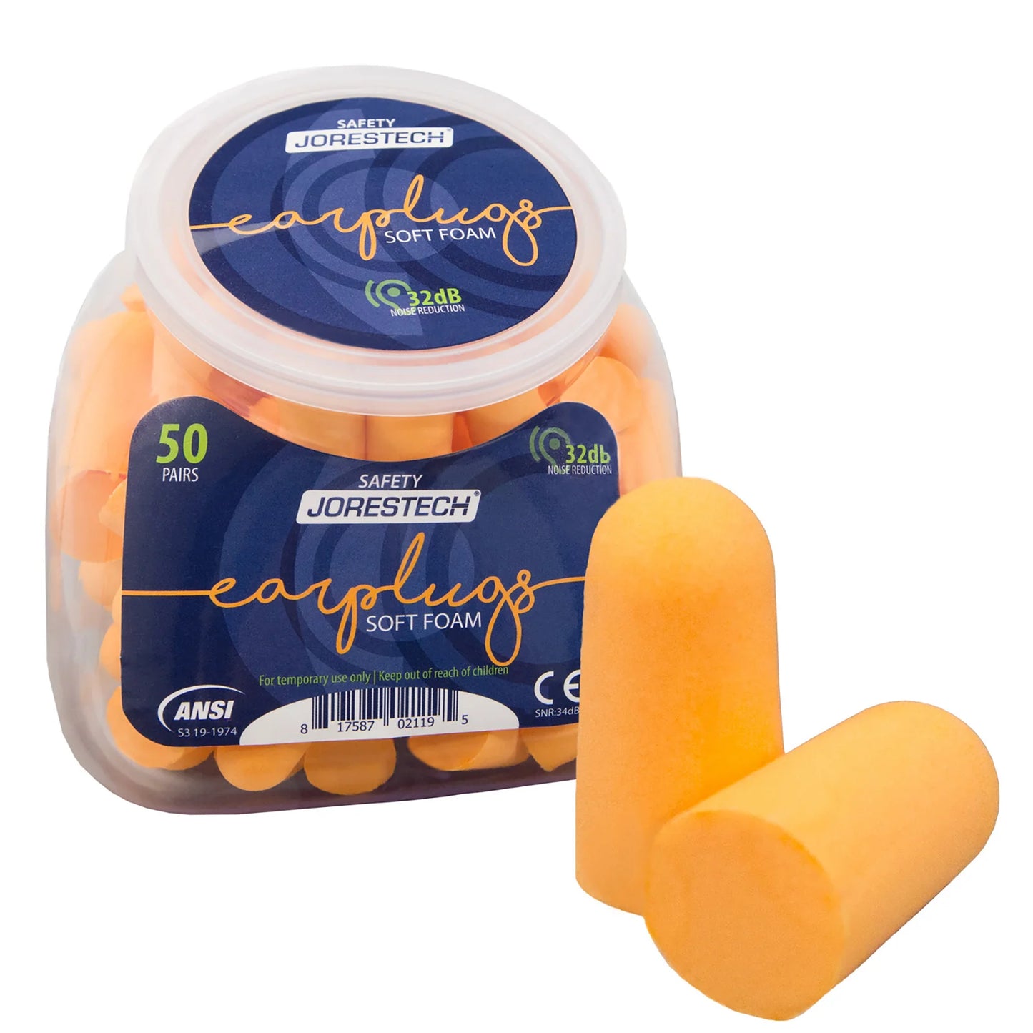 Soft Foam Earplugs – High NRR 32dB Noise Reduction with Portable Case