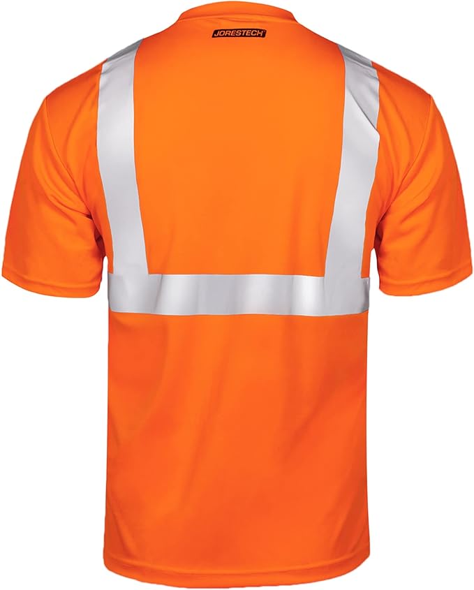 High-Visibility Safety Shirt: Lightweight, Breathable, and ANSI Compliant for Day and Night Protection (5-PACK)