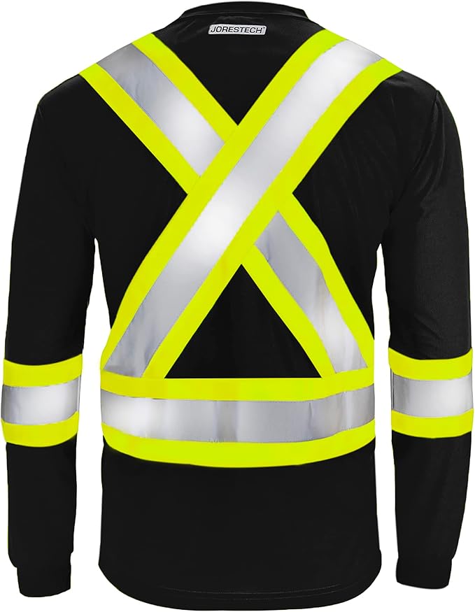 High-Visibility Safety Shirt: Lightweight, Breathable, and ANSI Compliant for Day and Night Protection (5-PACK)
