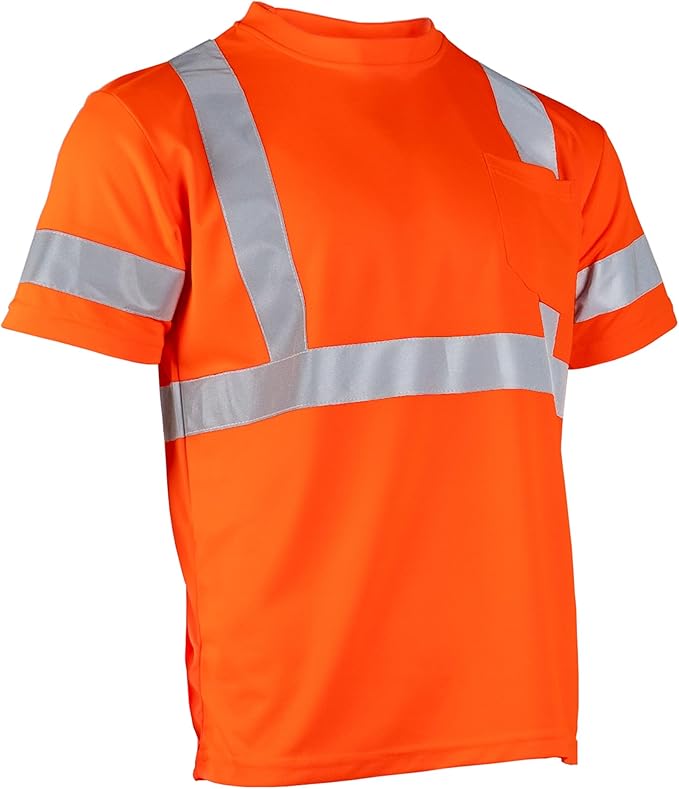 High-Visibility Class 3 Safety Shirt – ANSI/ISEA 107-2020 Compliant, Breathable, and Customizable (5-Pack)