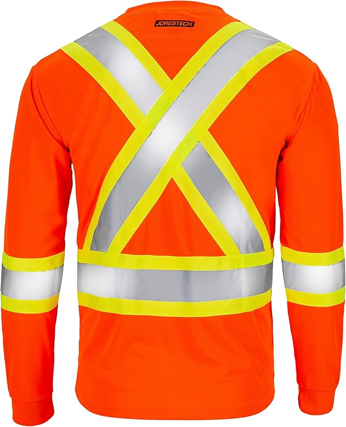 High-Visibility Safety Shirt: Lightweight, Breathable, and ANSI Compliant for Day and Night Protection (5-PACK)