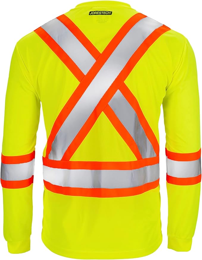 High-Visibility Safety Shirt: Lightweight, Breathable, and ANSI Compliant for Day and Night Protection (5-PACK)