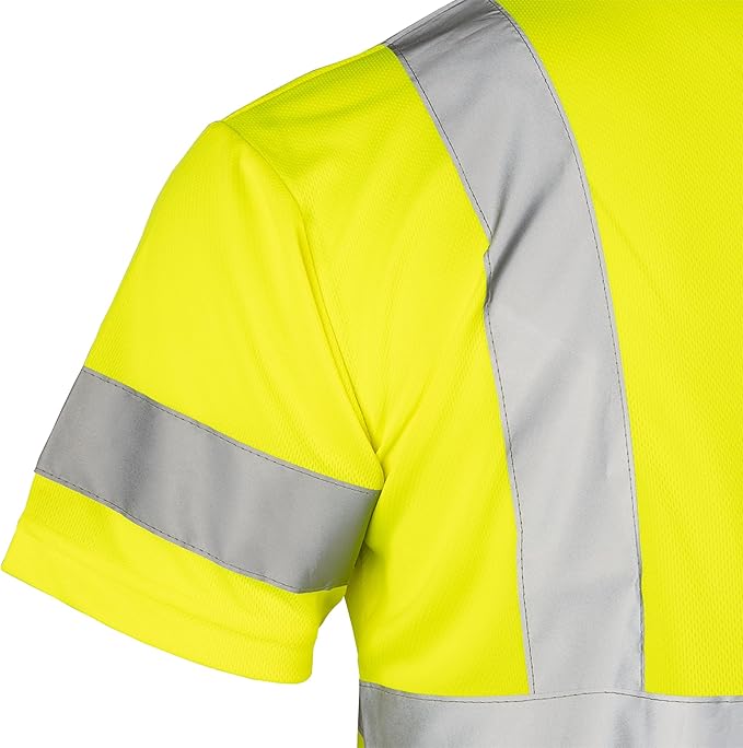High-Visibility Class 3 Safety Shirt – ANSI/ISEA 107-2020 Compliant, Breathable, and Customizable (5-Pack)