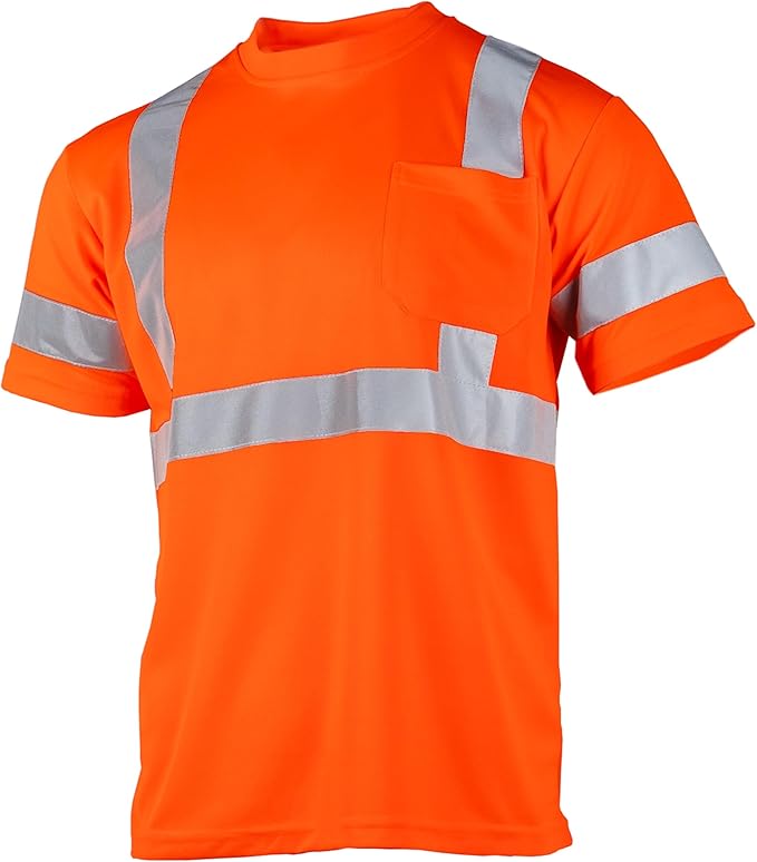 High-Visibility Class 3 Safety Shirt – ANSI/ISEA 107-2020 Compliant, Breathable, and Customizable (5-Pack)