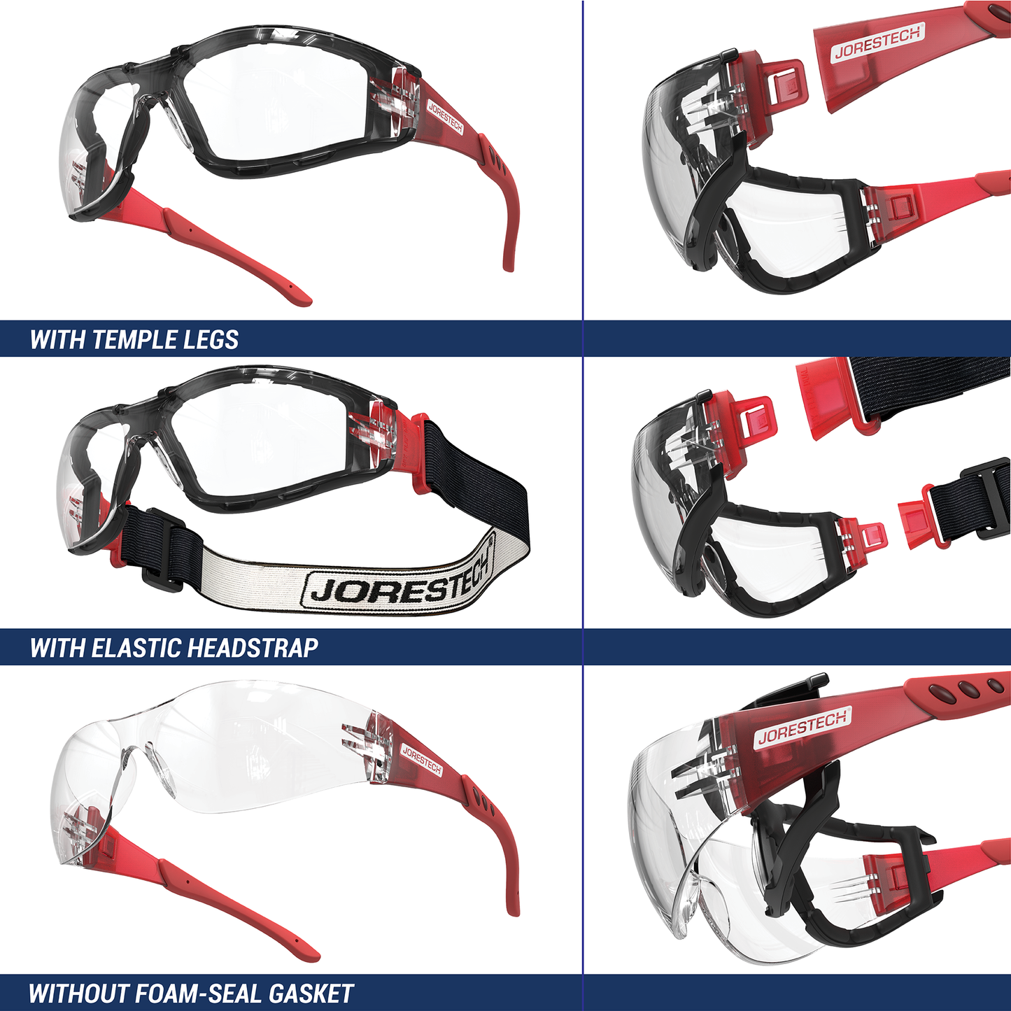 3-in-1 Convertible Safety Glasses & Goggles – Maximum Protection & Comfort