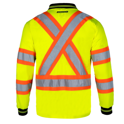 High-Visibility Reflective X-Back Long-Sleeve Polo Shirt: Safety, Comfort, and Professional Style