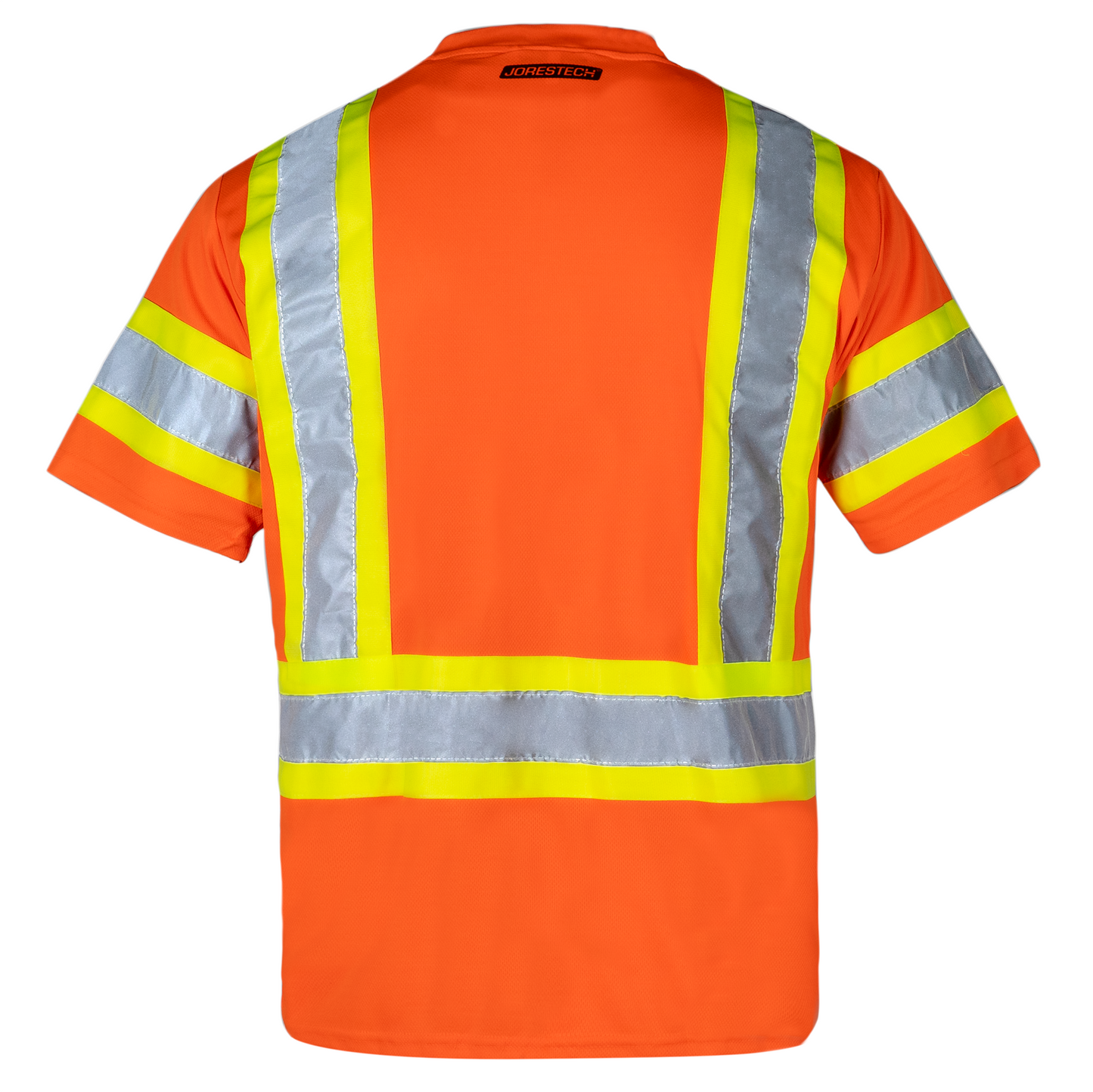 High-Visibility Reflective Safety Shirt – ANSI/ISEA Compliant, Two-Tone Reflective, and Breathable (5-Pack)