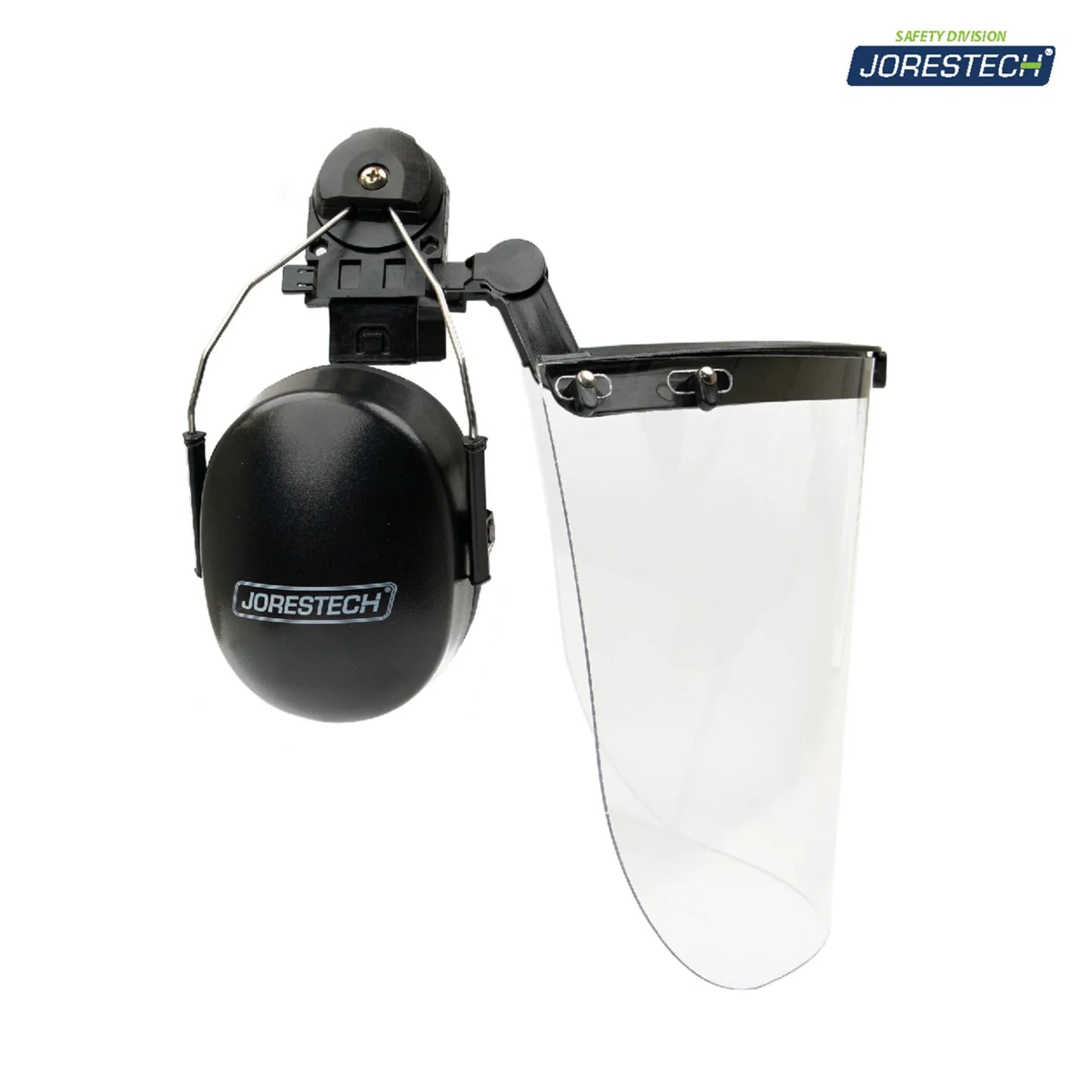 Hard Hat Safety Combo – Cap-Style Hard Hat with Clear Face Shield and Black Earmuffs