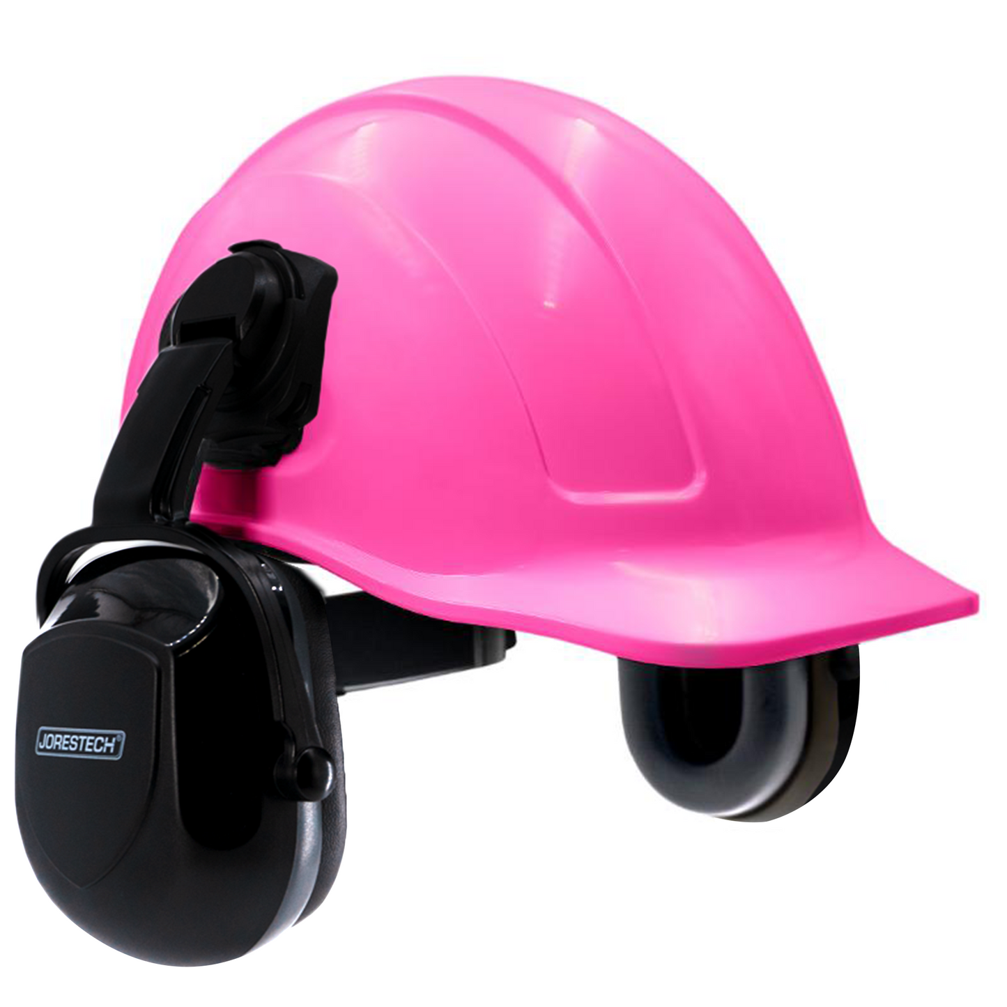 Cap-Style Hard Hat with Black Earmuffs– ANSI-Certified Head & Hearing Protection with Adjustable Fit