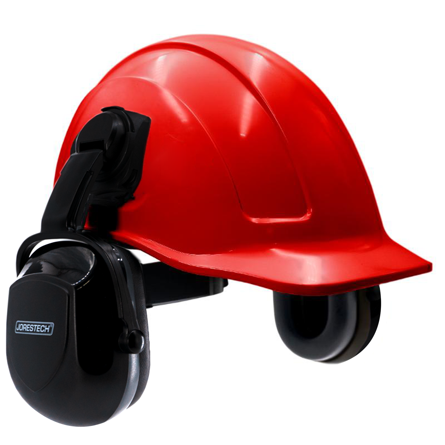 Cap-Style Hard Hat with Black Earmuffs– ANSI-Certified Head & Hearing Protection with Adjustable Fit