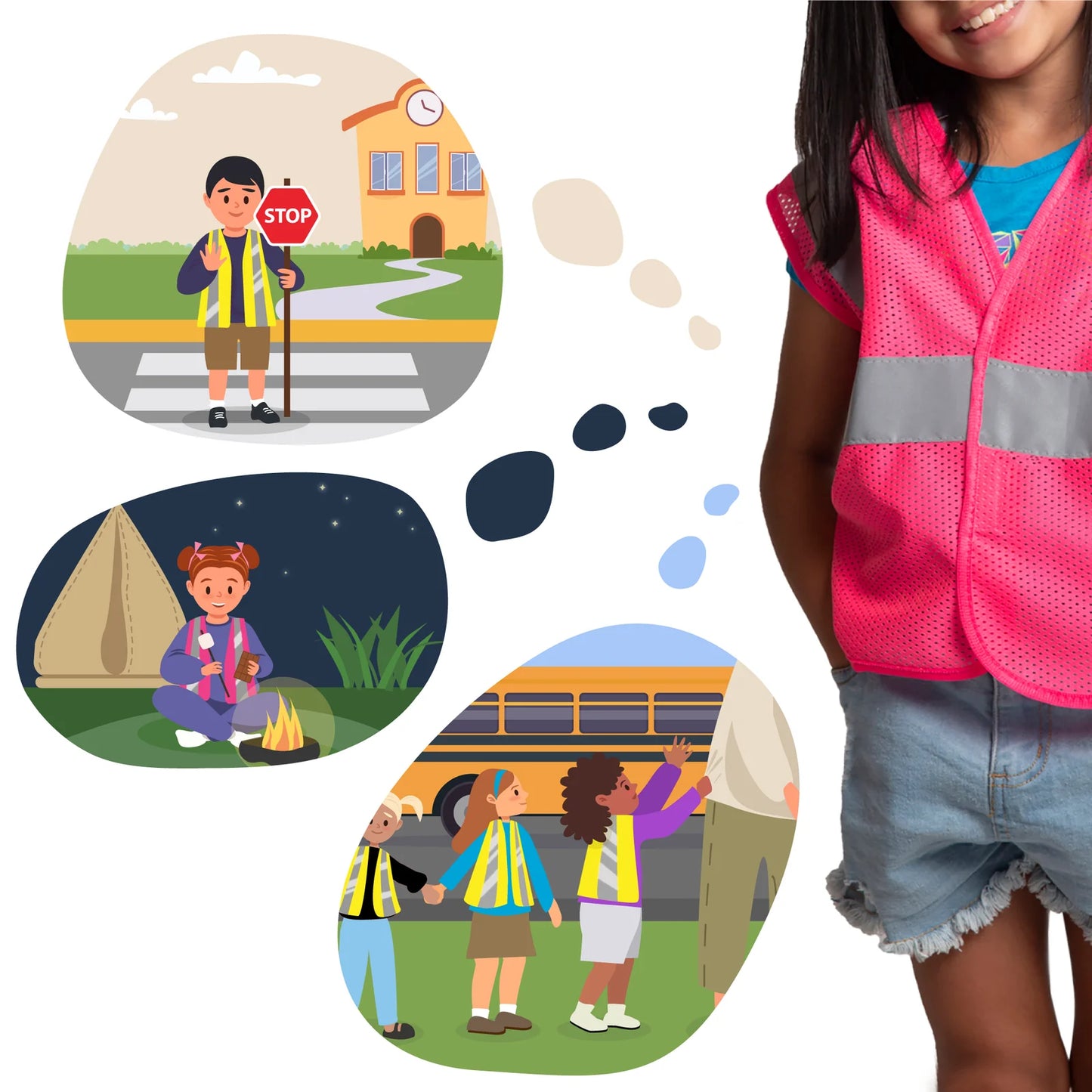Children’s Reflective Safety Vest – High-Visibility, Lightweight & Comfortable