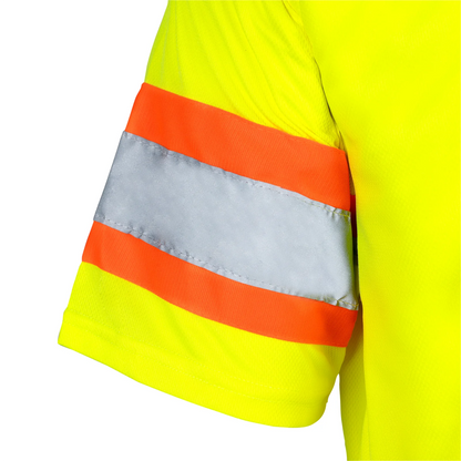 High-Visibility Reflective Safety Shirt – ANSI/ISEA Compliant, Two-Tone Reflective, and Breathable (5-Pack)