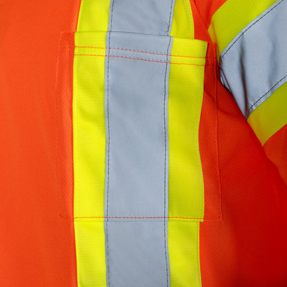 High-Visibility Two-Tine Reflective Work Polo Shirt: Comfortable, Stylish, and ANSI Compliant