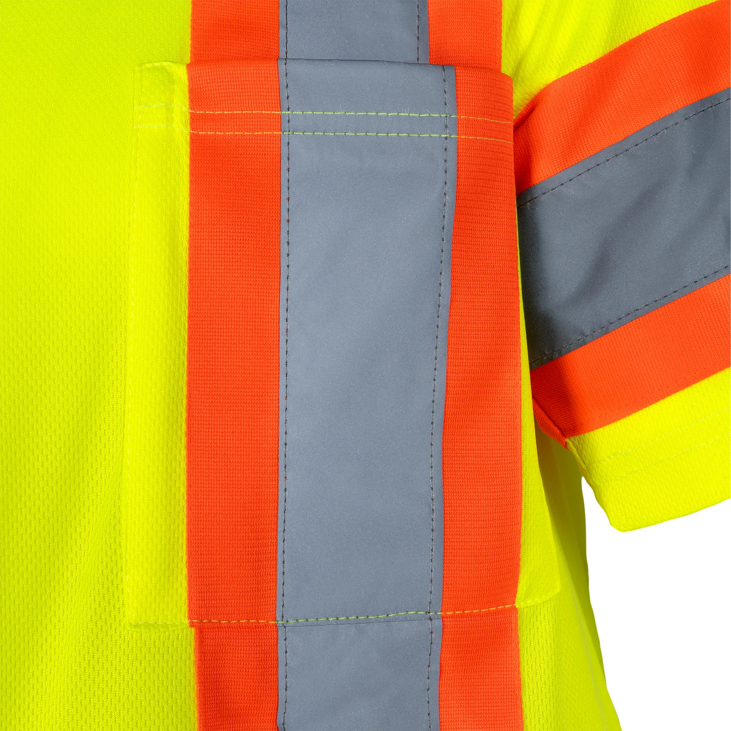 High-Visibility Two-Tine Reflective Work Polo Shirt: Comfortable, Stylish, and ANSI Compliant