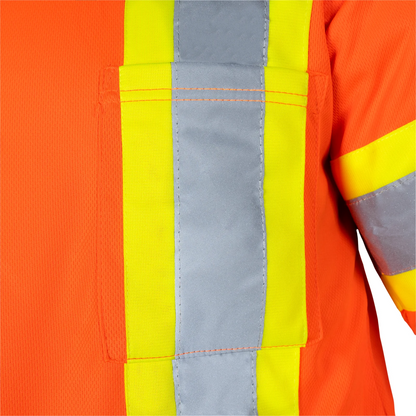 High-Visibility Reflective X-Back Long-Sleeve Polo Shirt: Safety, Comfort, and Professional Style