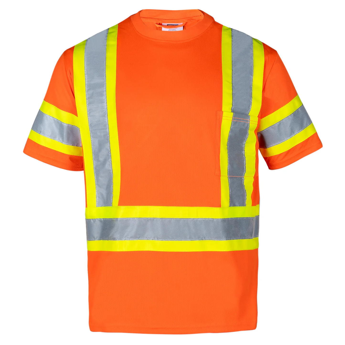 High-Visibility Reflective Safety Shirt – ANSI/ISEA Compliant, Two-Tone Reflective, and Breathable (5-Pack)